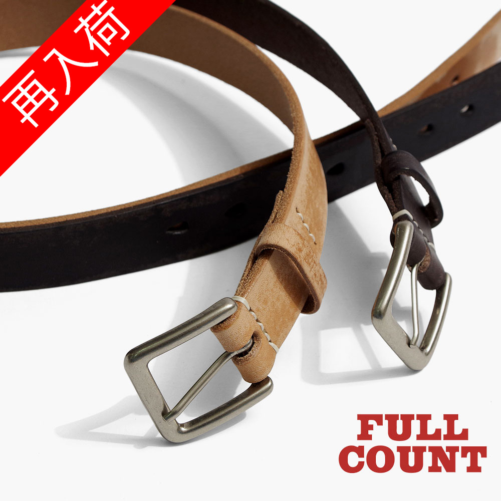 【FULLCOUNT フルカウント】6218 Wild Leather Narrow Belt ワイルドレザー ナローベルト